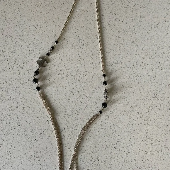 New Chanel Long Gold-tone Necklace with Resine Beads - Picture 13 of 17